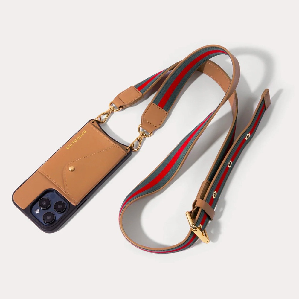 Bandolier Tan Phone Case with Strap
